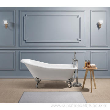 66 Inch Freestanding Bathtub With Seat And Clawfoot